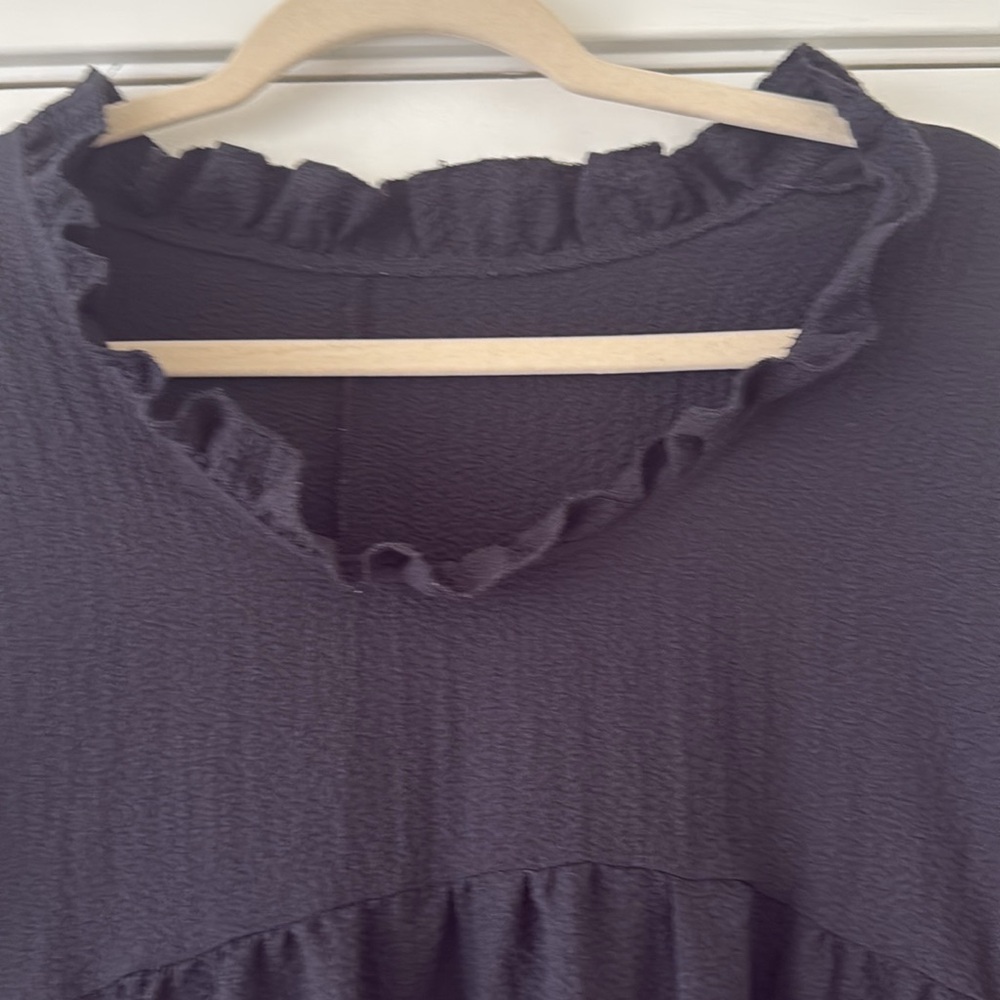Chic Black Ruffle Dress - Picture 2 of 5